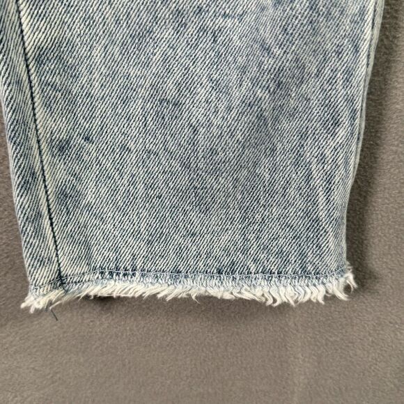 Tommy Hilfiger Girls Jeans Size 14 Light Wash Tapered Leg Frayed Hem High Rise - Picture 7 of 16
